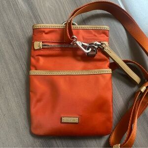 Tumi orange travel shoulder bag